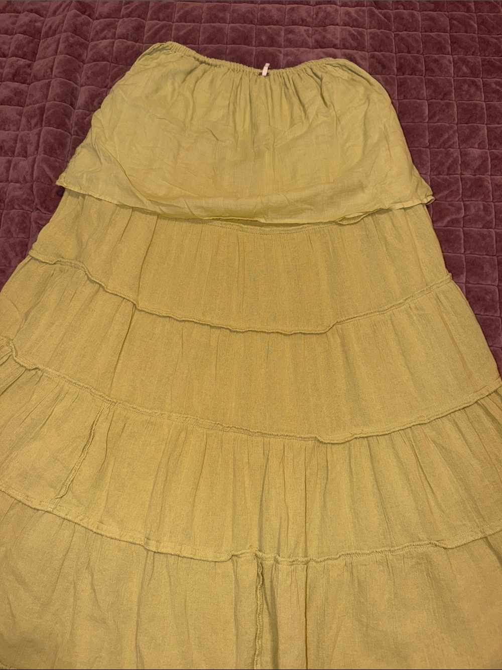 Free People Tiered Maxi Skirt with Pockets - Large - Picture 8 of 8